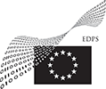Europos duomenų apsaugos priežiūros pareigūnas – juoda ir balta emblema