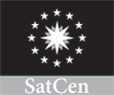 Satelitski center Evropske unije – črno-beli emblem