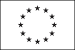 Die Europa-Flagge – Emblem in Schwarzweiß