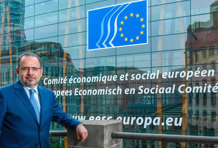 Ο Λούκα Ζαγιέ εξελέγη πρόεδρος της Ευρωπαϊκής Οικονομικής και Κοινωνικής Επιτροπής τον Απρίλιο του 2018.