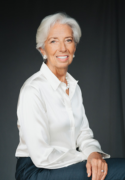 Ett foto på Christine Lagarde