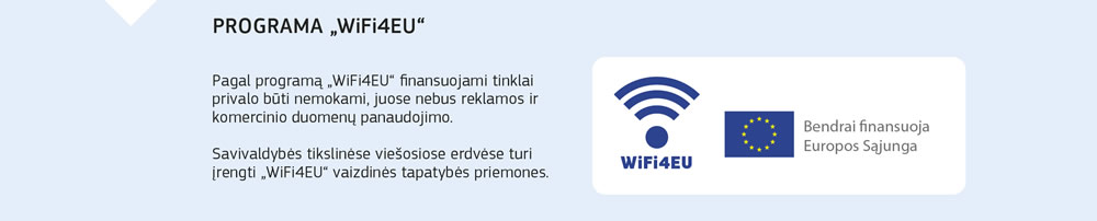 Programos „Wifi4EU“ santrauka