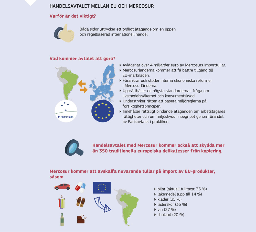 En sammanfattning av handelsavtalet mellan EU och Mercosur