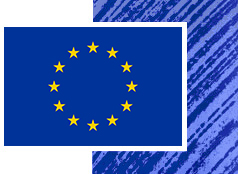 Reproduction of the EU flag on a coloured background